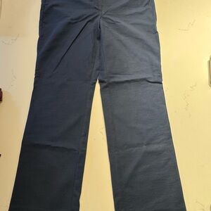 Ann Taylor Factory Blue Straight-Leg Work Pants